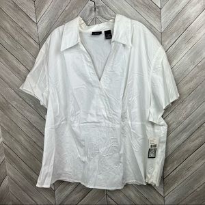 NWT Baileys Point polo v neck wrap top 4x 26/28w